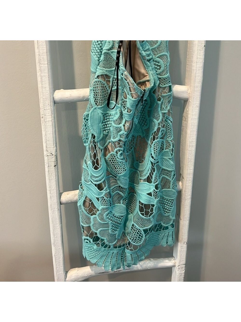 Missguided nwt mint lace and nude choker halter neck bodycon cocktail dress 4 - Picture 12 of 12